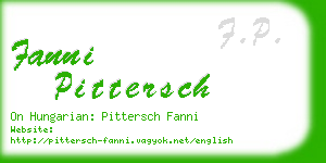 fanni pittersch business card